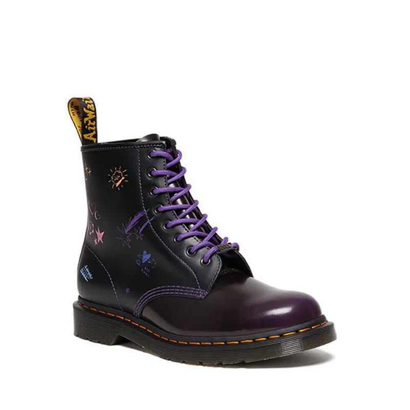 1460 BT21 Unisex Boots- Purple   Black