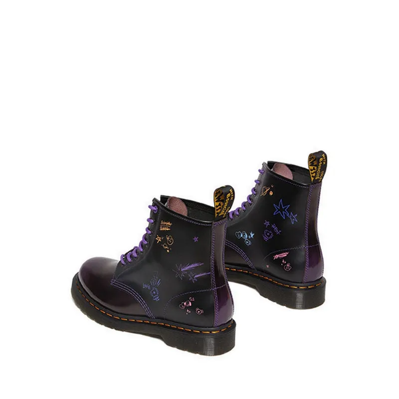 1460 BT21 Unisex Boots- Purple   Black