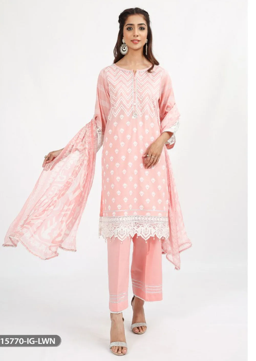 15770 - Readymade Shaposh Lawn Suit