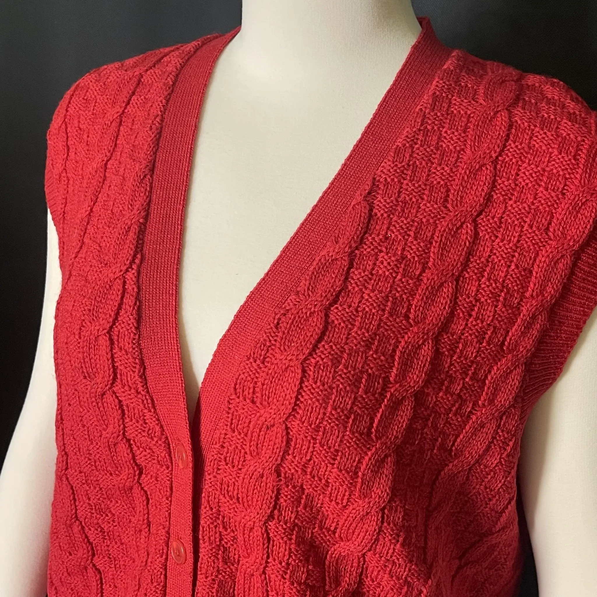 1970s Red Wool Sweater Vest by Pendleton. Perfect for the Equestrian Chic Fall Trend. 1970s Clothing.