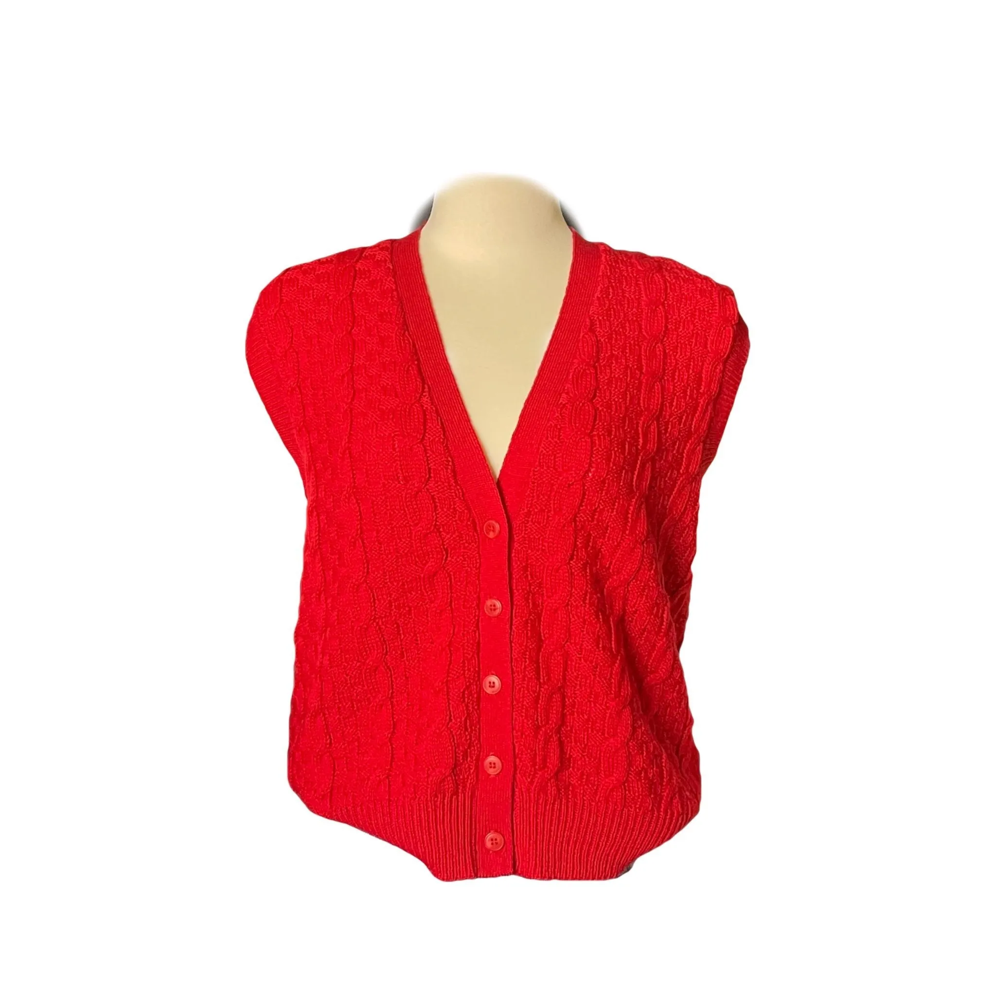 1970s Red Wool Sweater Vest by Pendleton. Perfect for the Equestrian Chic Fall Trend. 1970s Clothing.