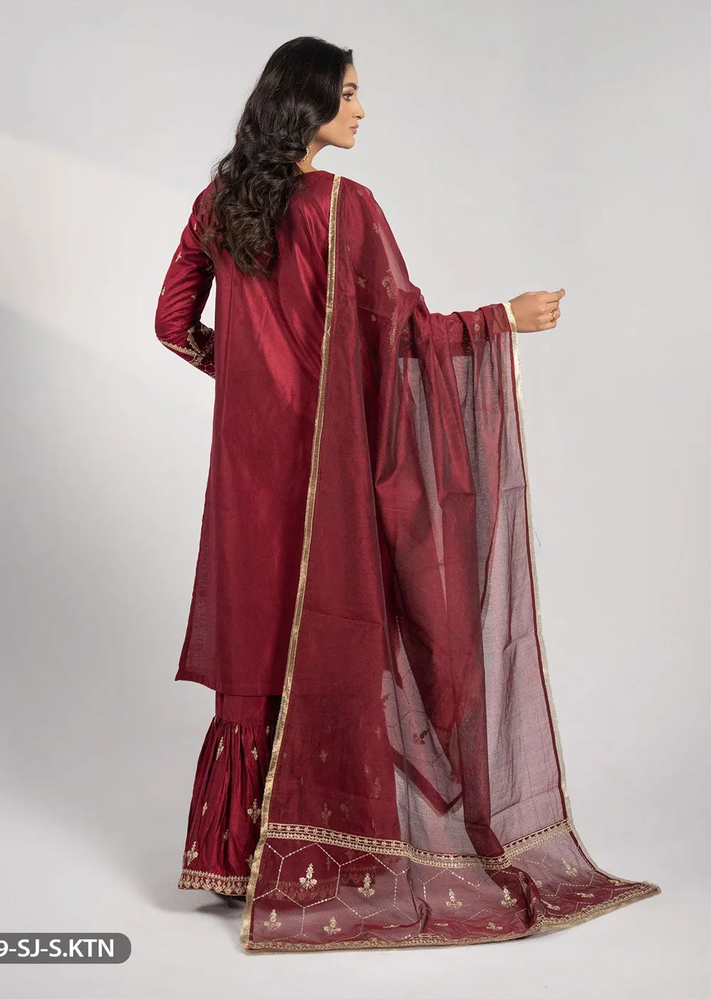 4059-SJ-S.KTN - Maroon - Readymade Shaposh Formal Suit