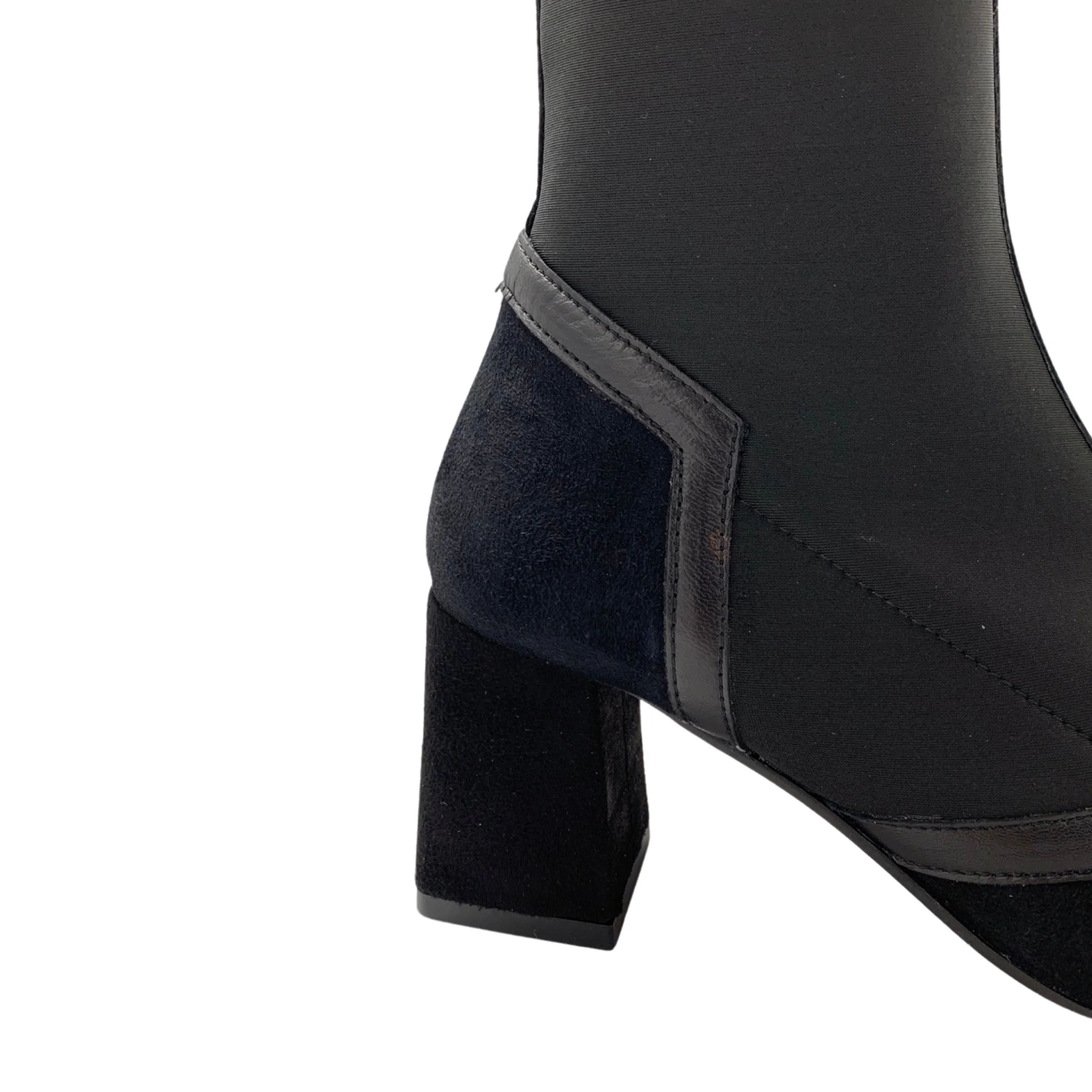 9263 Black Suede/Stretch Tall Boot