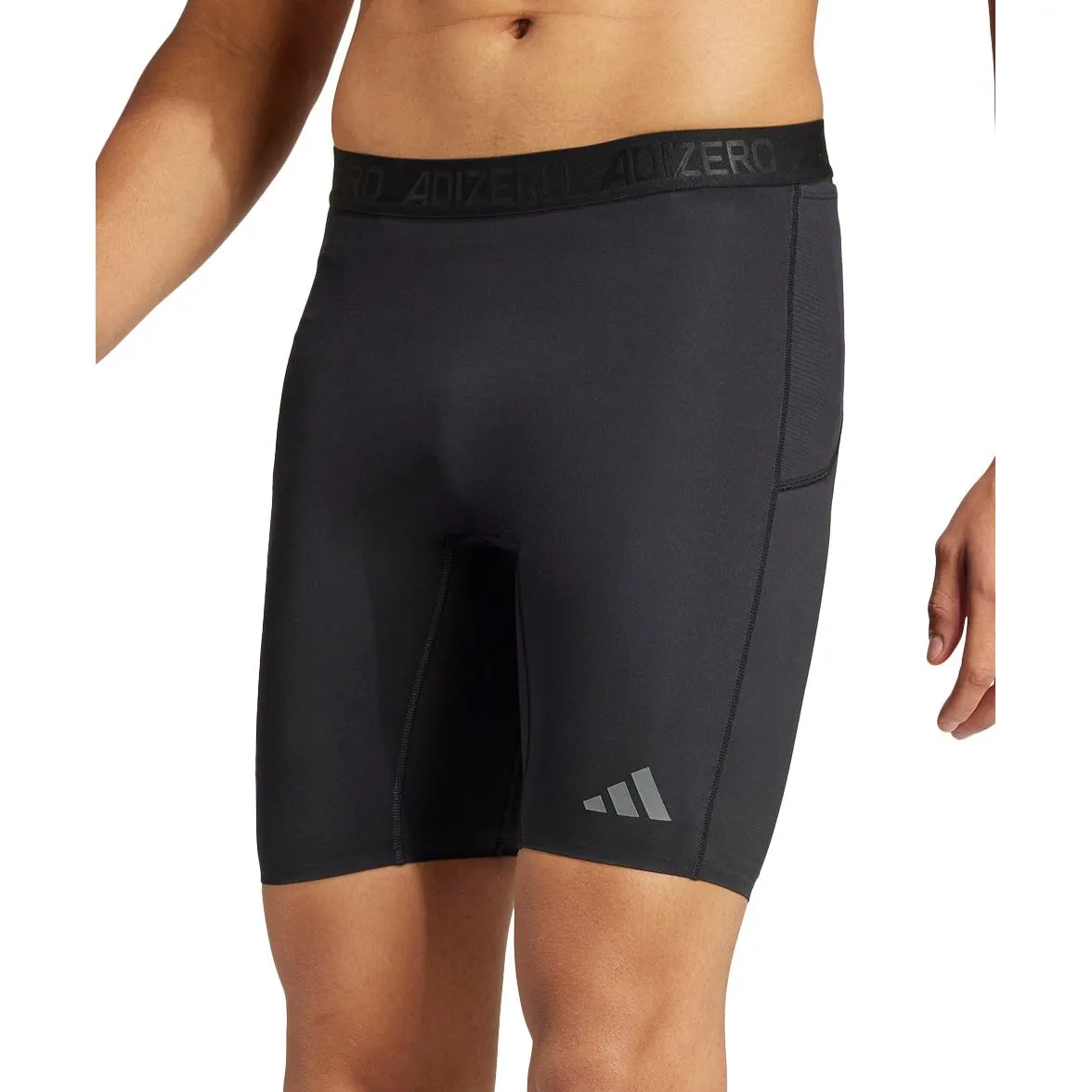 adidas Adizero Mens Short Running Tights - Black