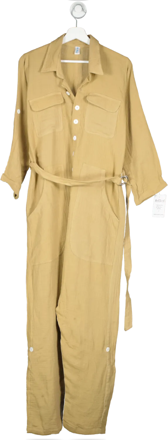 Andi Bagus Beige Byron Boiler Suit UK S/M