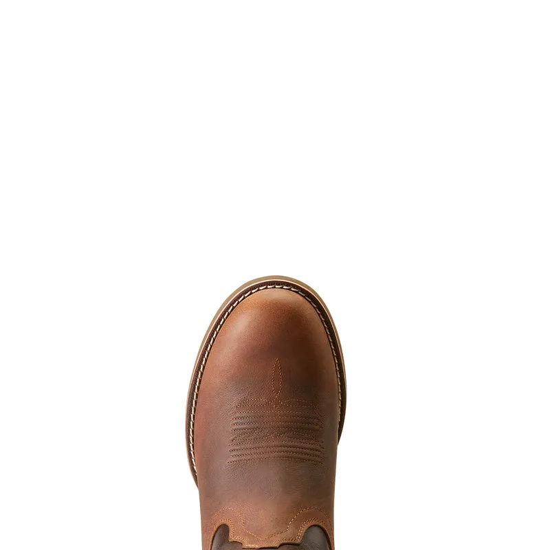 'Ariat' Men's 11 Sport Stratten Western Round Toe - Sorrel Crunch / Bitter Brown