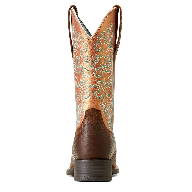 'Ariat' Women's 11 Women's Round Up Western Square Toe - Toasted Blanket / Copper Glow