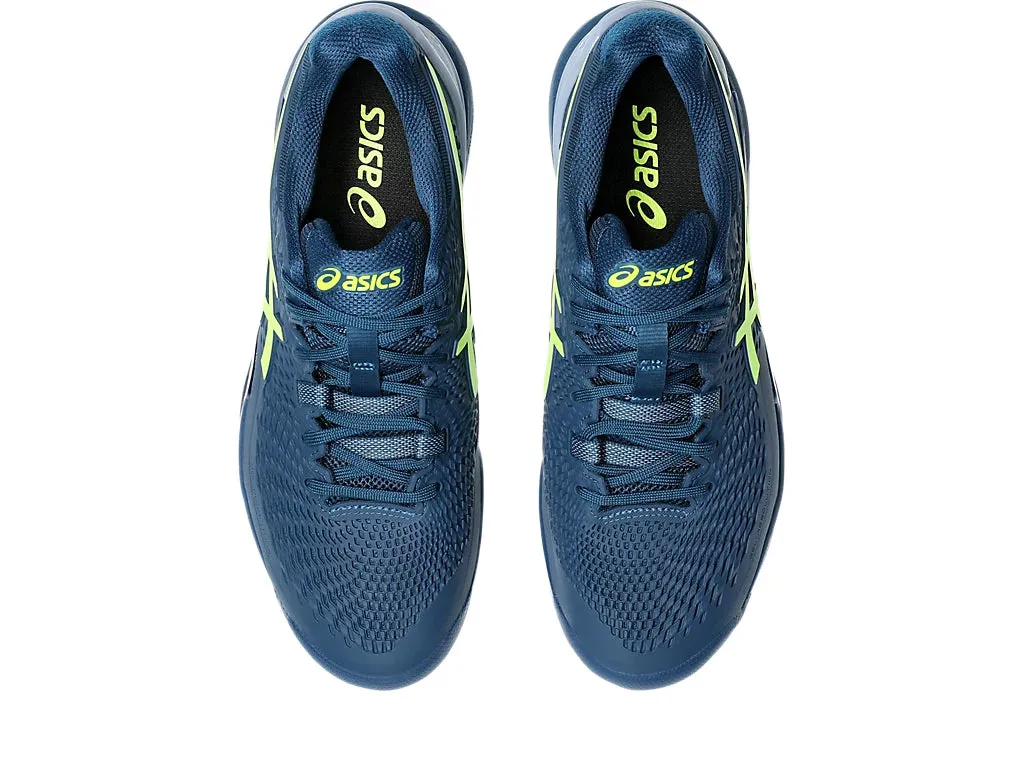 Asics Gel-Resolution 9 Men (Wide 2E) Mako Blue/Safety Yellow