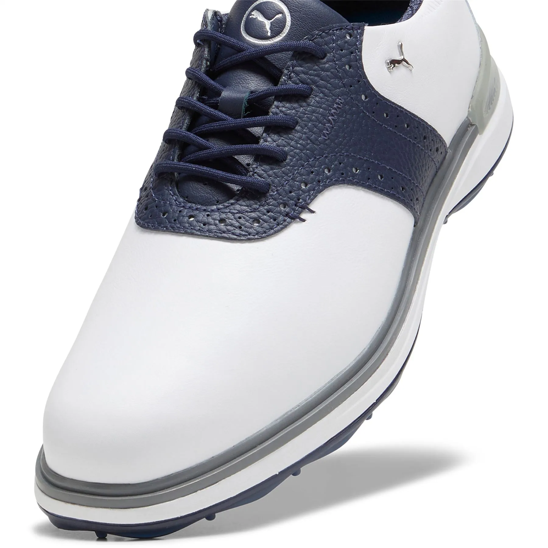 Avant Leather Spikeless Golf Shoes White/Navy - 2024