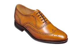 Barker Malton Full Wing Brogue Shoe - Cedar Calf