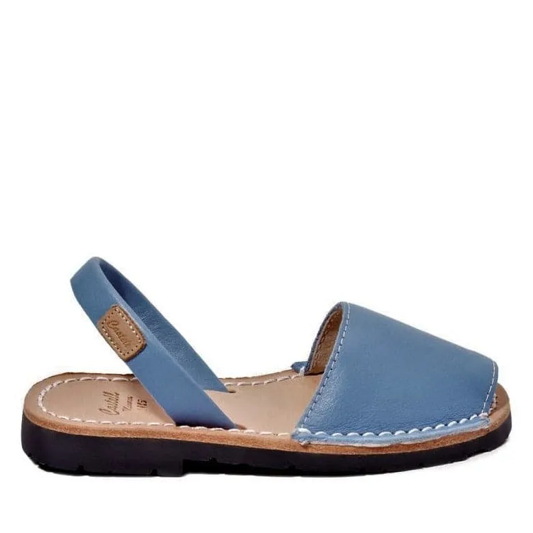 Basic Open Toe Leather Menorcan Sandal For Kids - Iker 1097 Leather