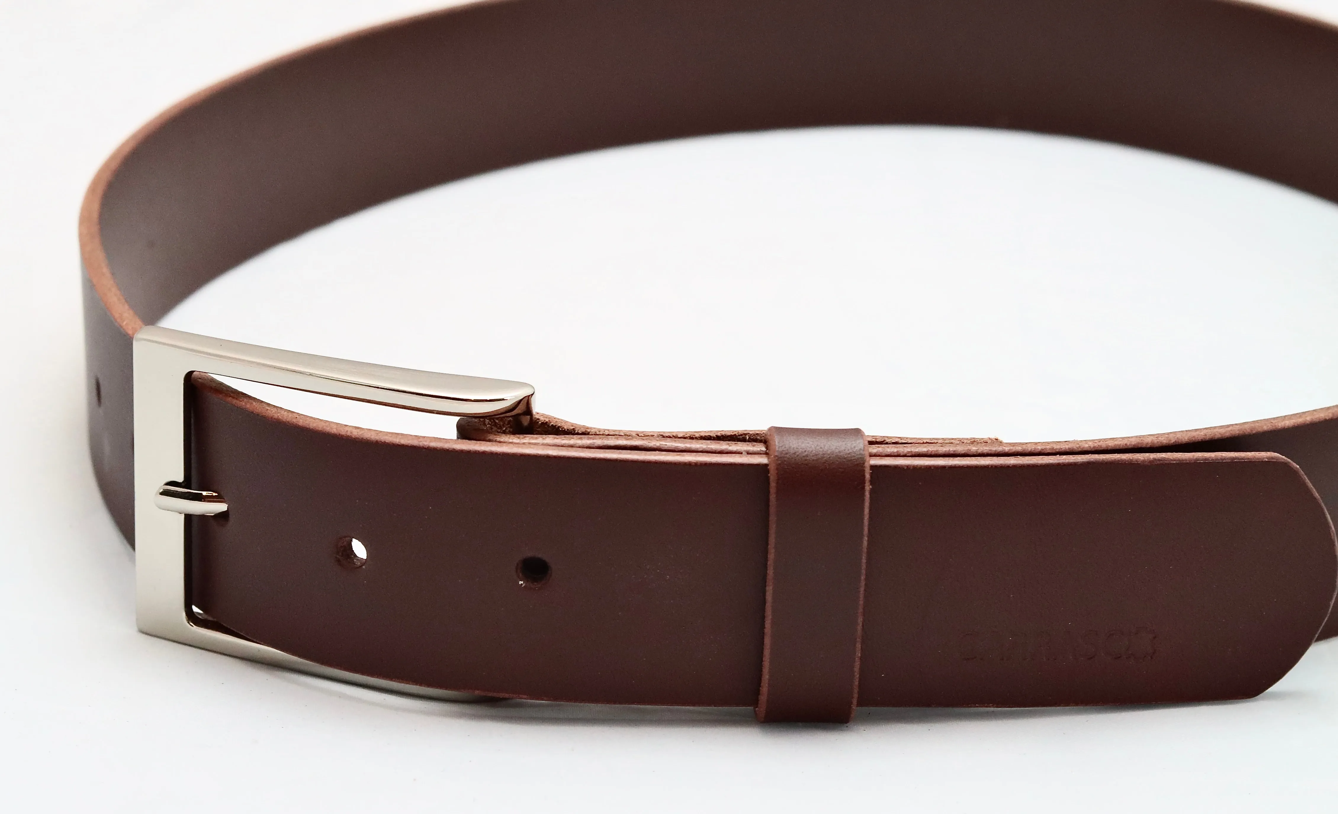 Belt 1 | unstitched wide | choc | calf