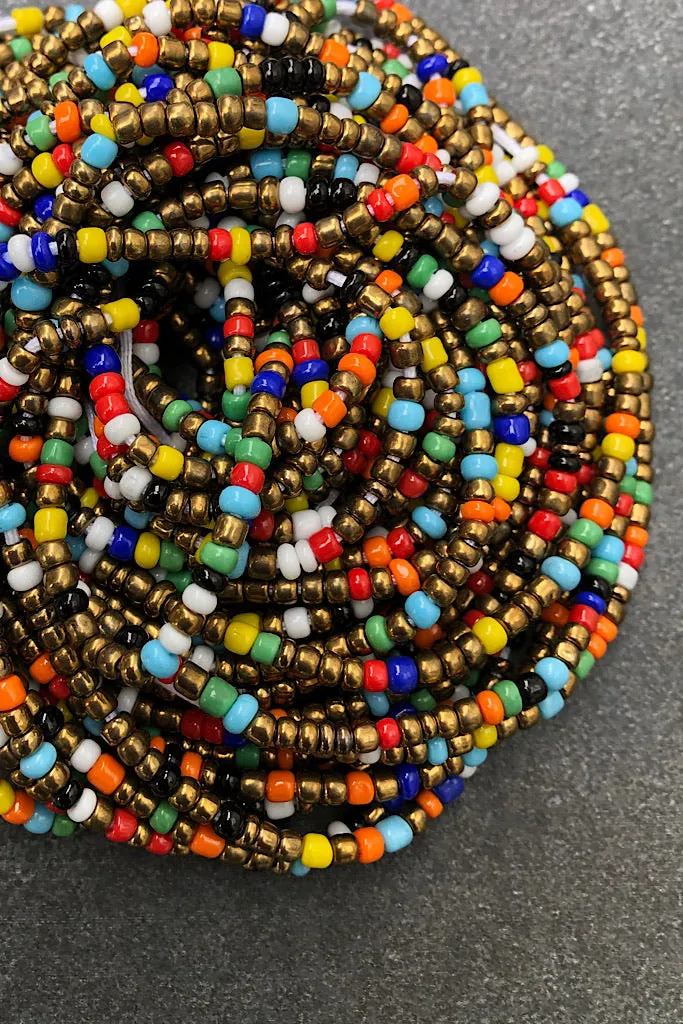 Bronzed Rainbow Waist Beads