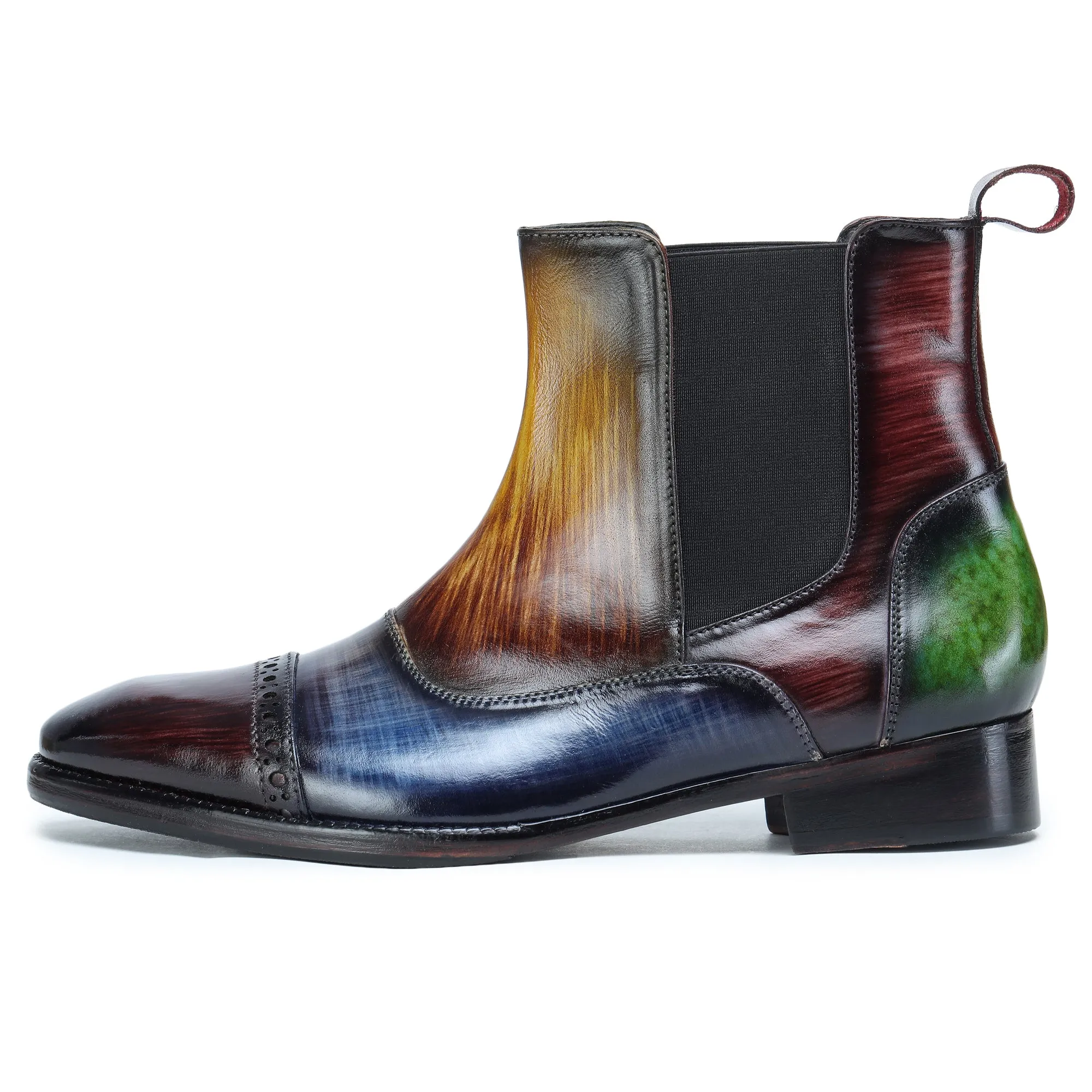 Captoe Chelsea Boots- Multicolor