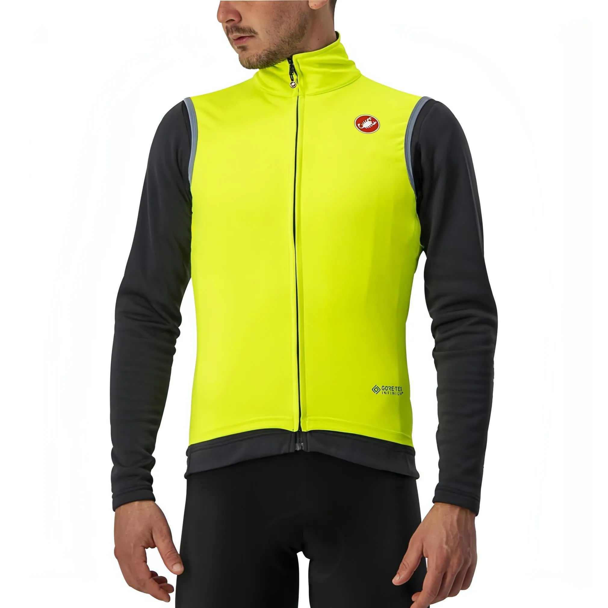 Castelli Perfetto ROS Mens Cycling Gilet - Yellow