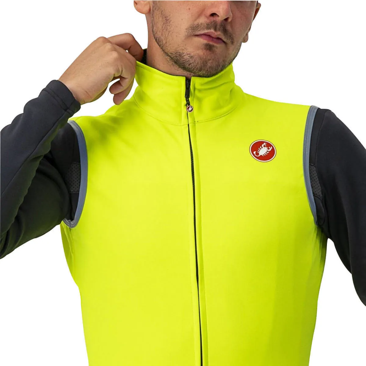 Castelli Perfetto ROS Mens Cycling Gilet - Yellow