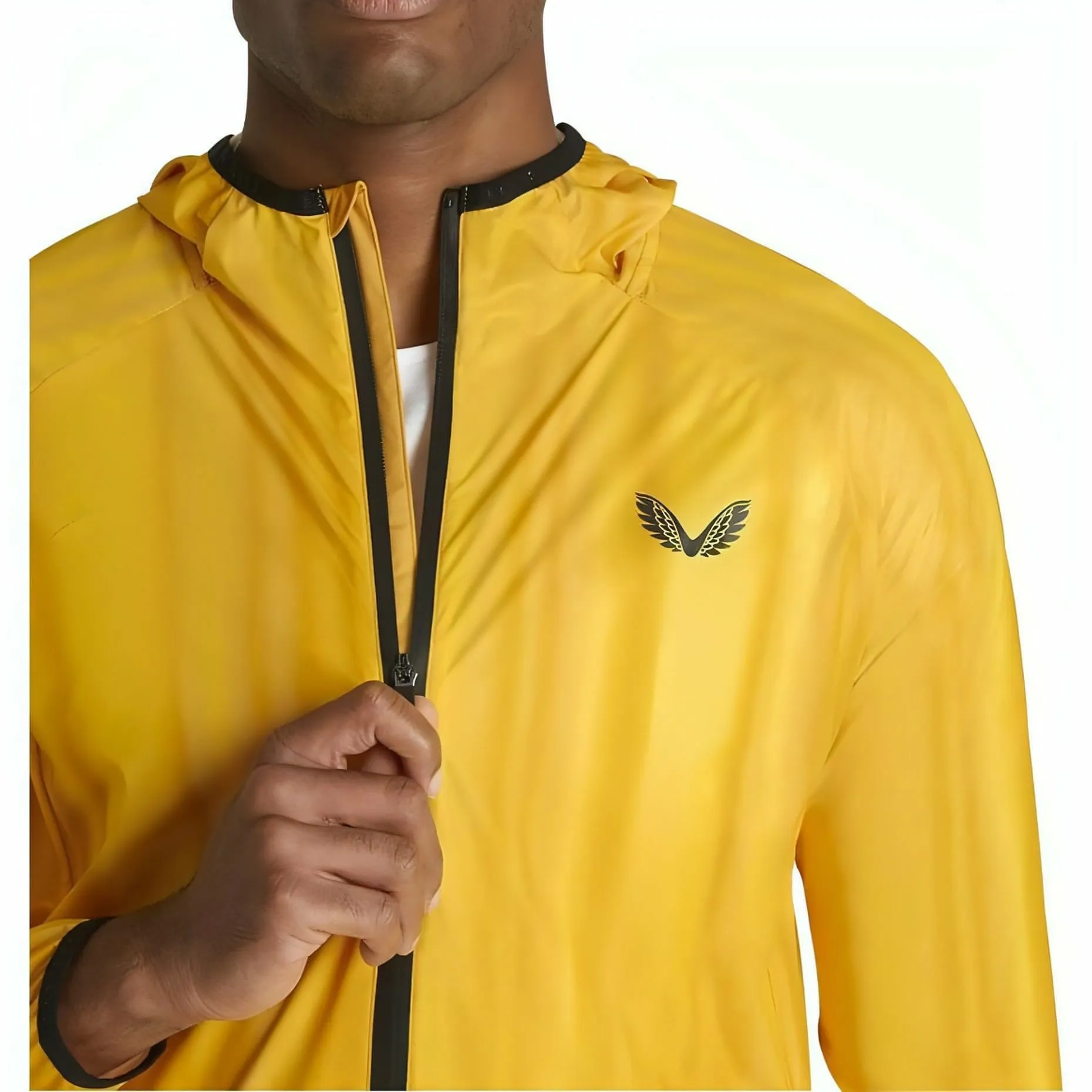 Castore Active Cirrus Flyweight Mens Running Jacket - Gold