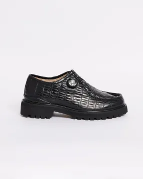 Luxury Alligator Black Walking Shoes