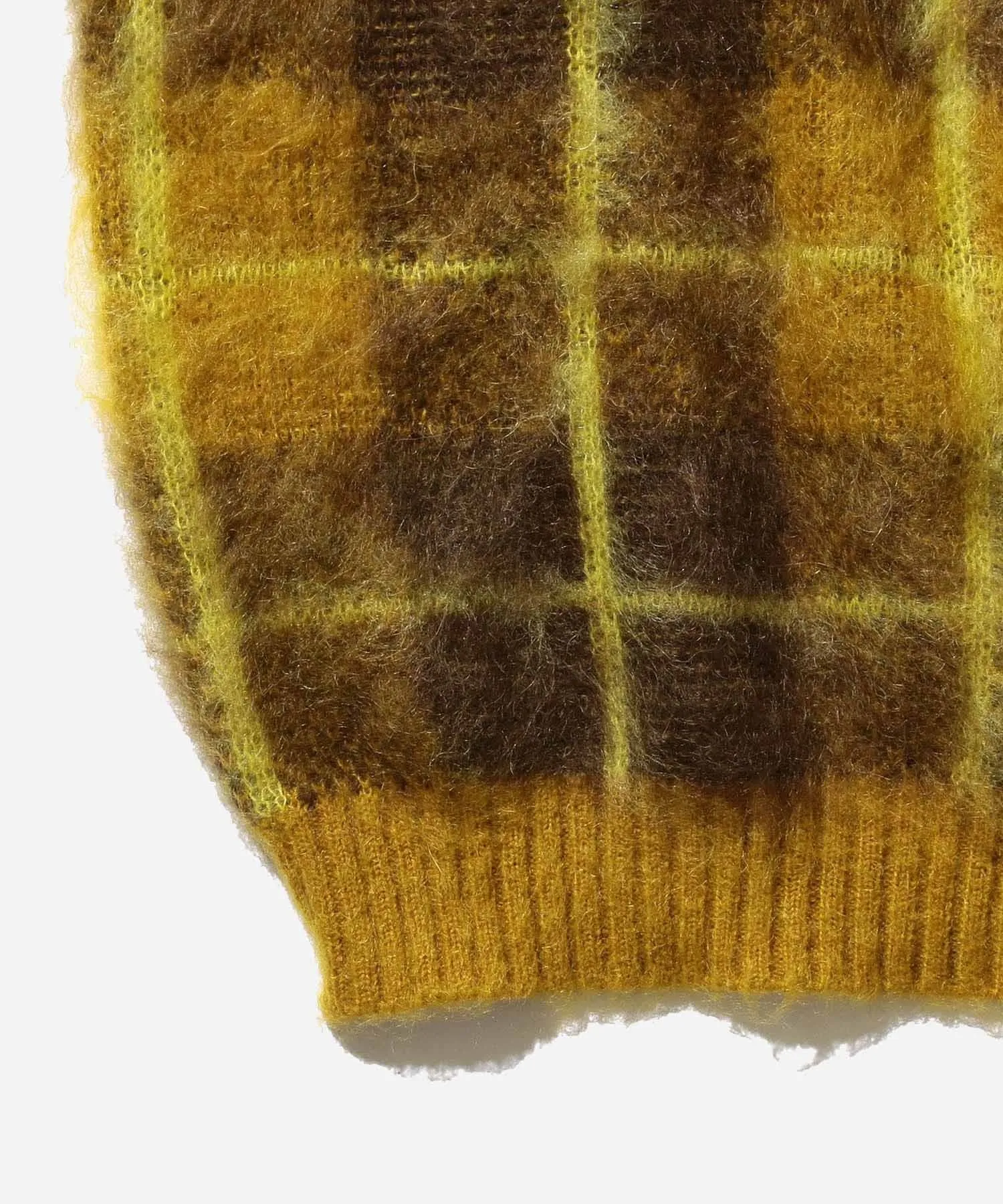 Check Vest Mohair - Mustard