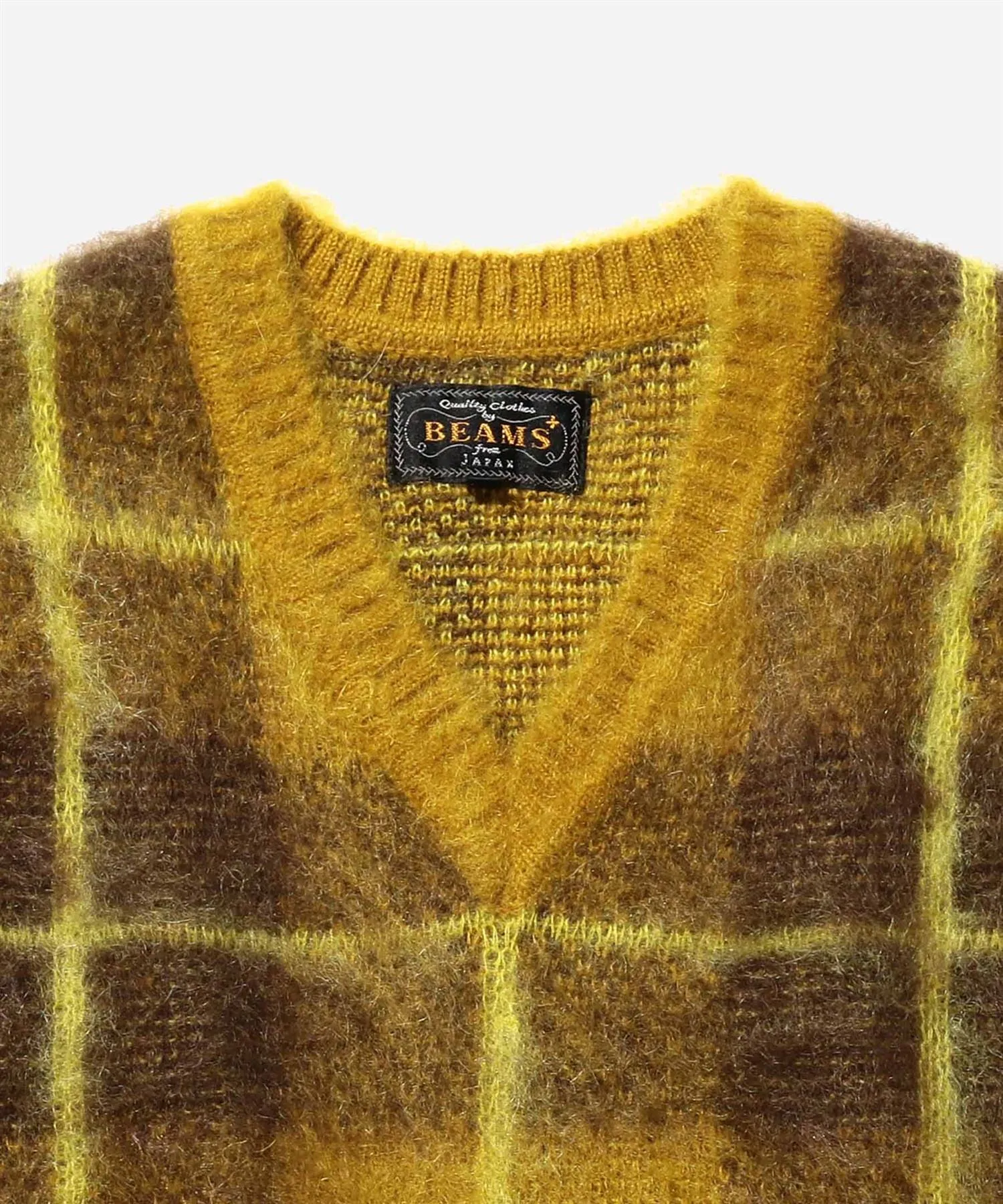 Check Vest Mohair - Mustard