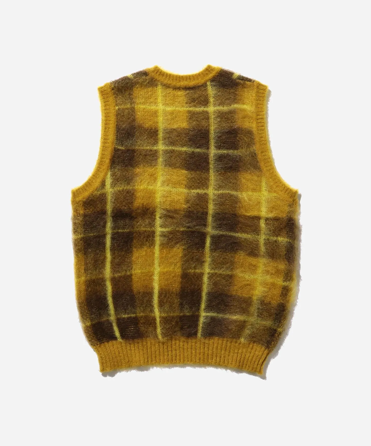 Check Vest Mohair - Mustard