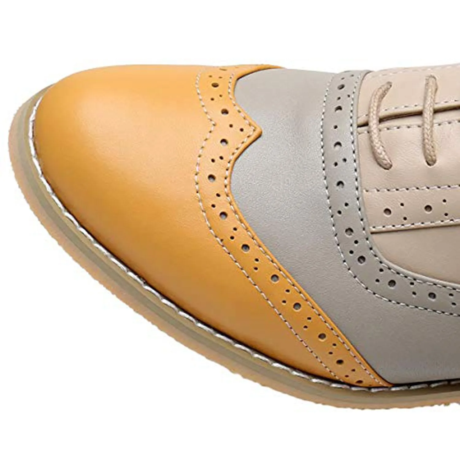 Classical Leather Wing-up Brogues Flat Lace-up Oxford Shoes