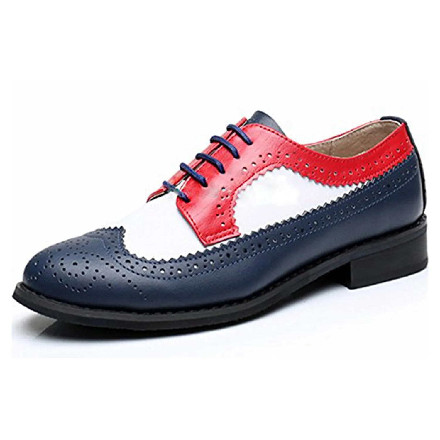 Classical Leather Wing-up Brogues Flat Lace-up Oxford Shoes