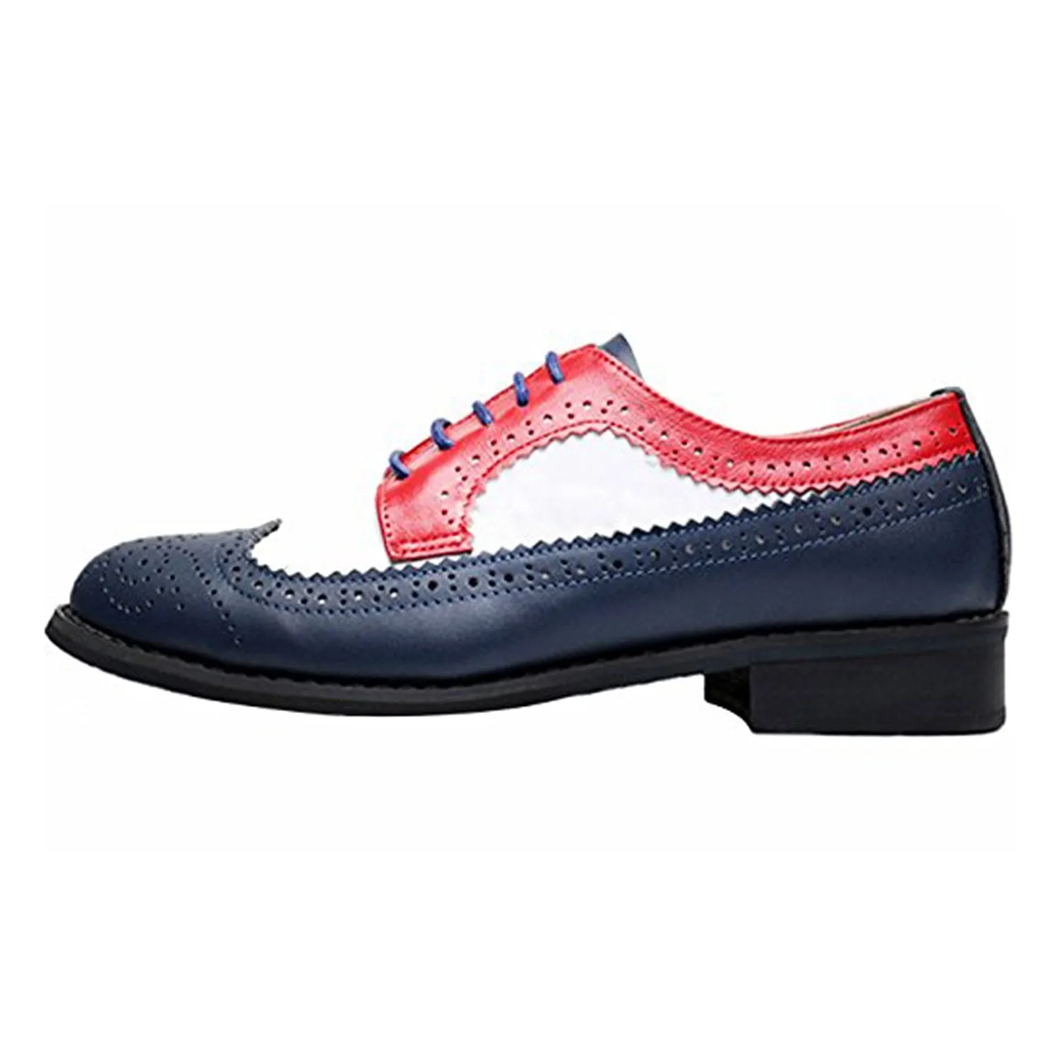 Classical Leather Wing-up Brogues Flat Lace-up Oxford Shoes