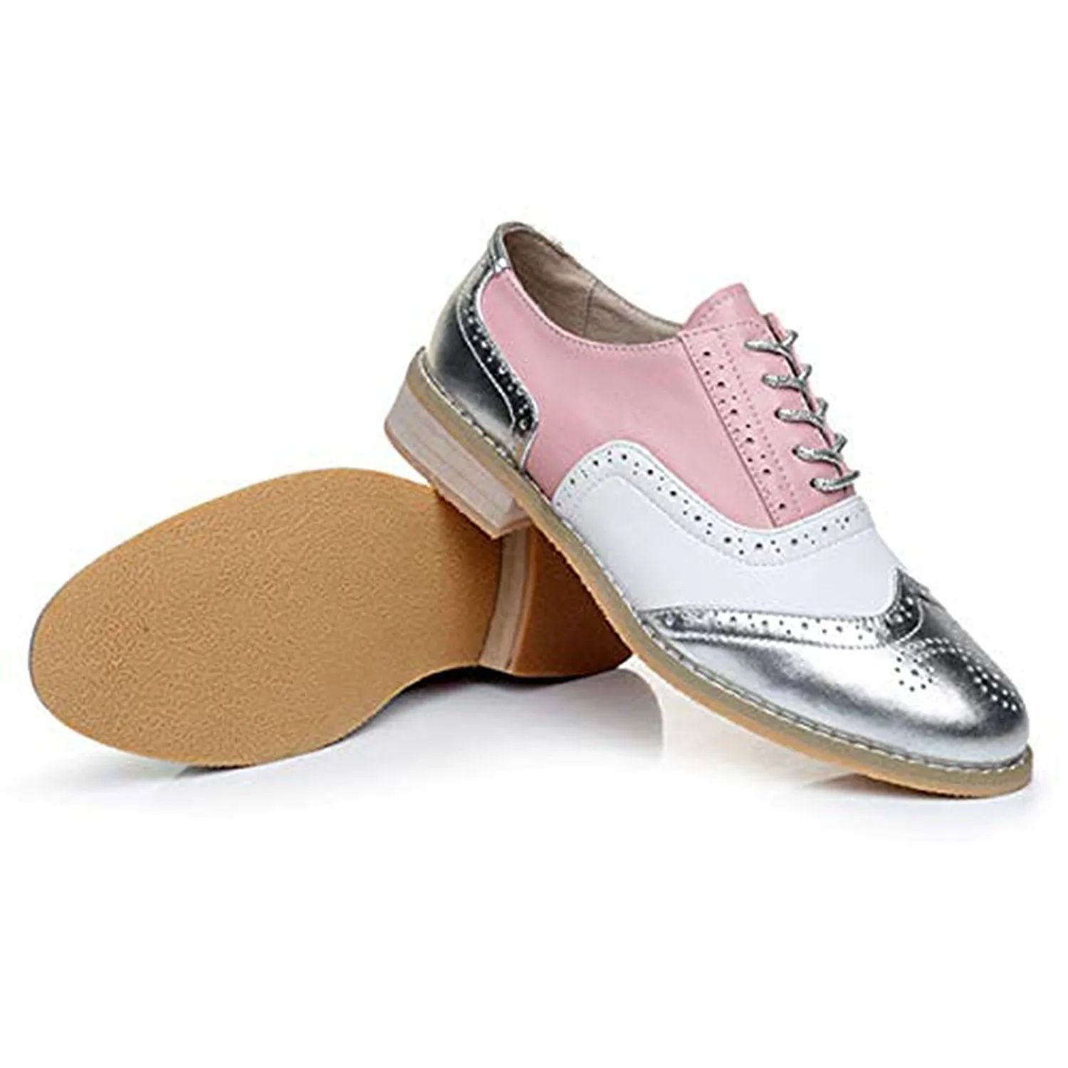 Classical Leather Wing-up Brogues Flat Lace-up Oxford Shoes