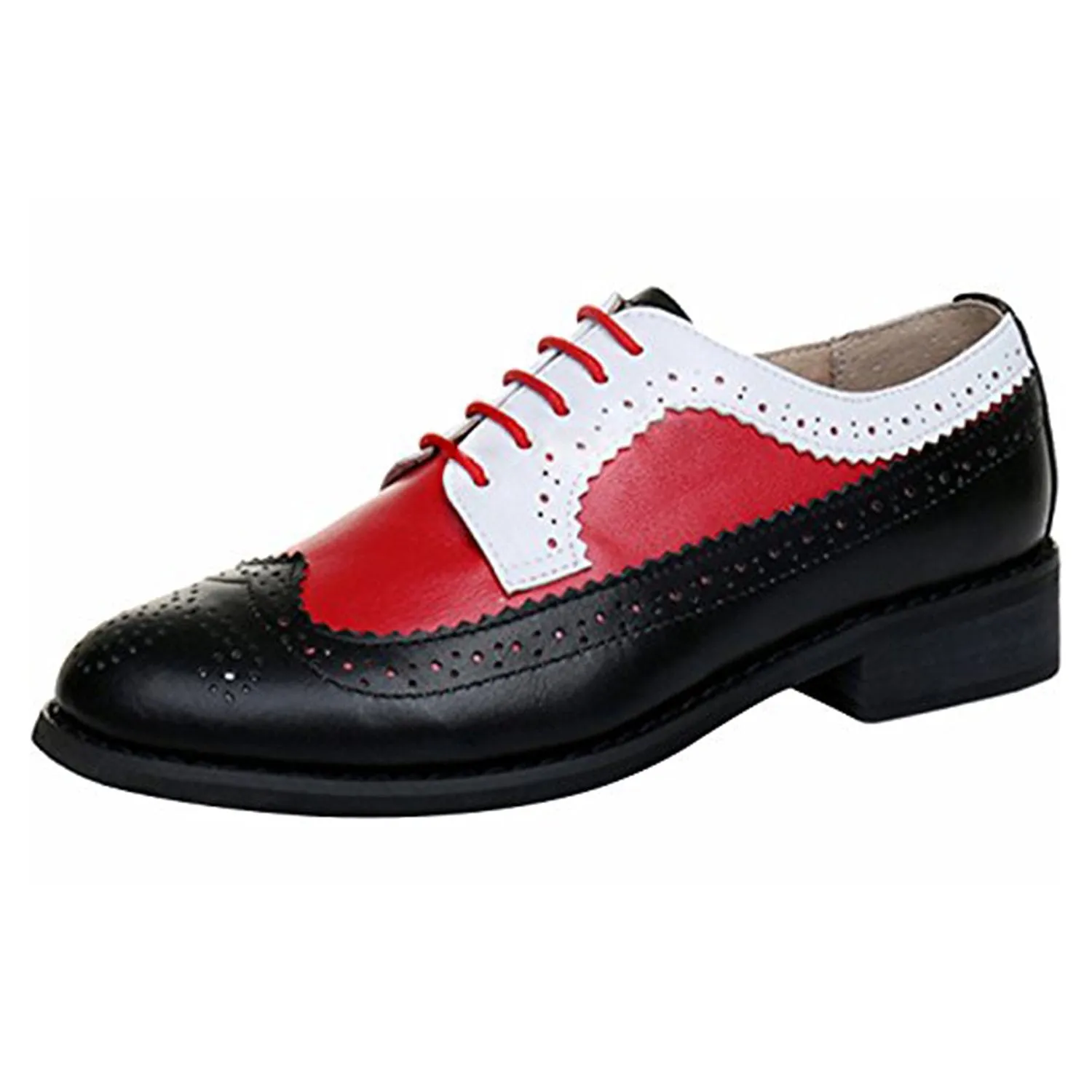 Classical Leather Wing-up Brogues Flat Lace-up Oxford Shoes