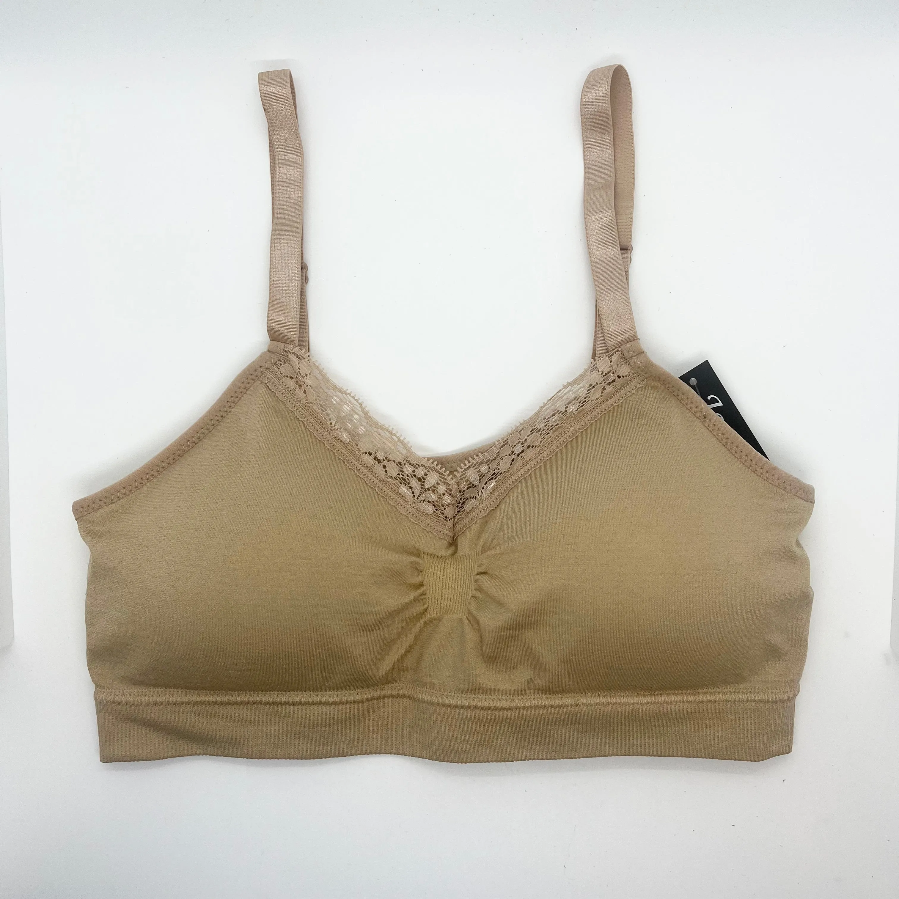 Coobie/Joy Bra, 9042 v-neck lace-trim ONE size