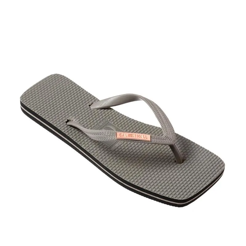 Damien Hall Flip Flops - Grey