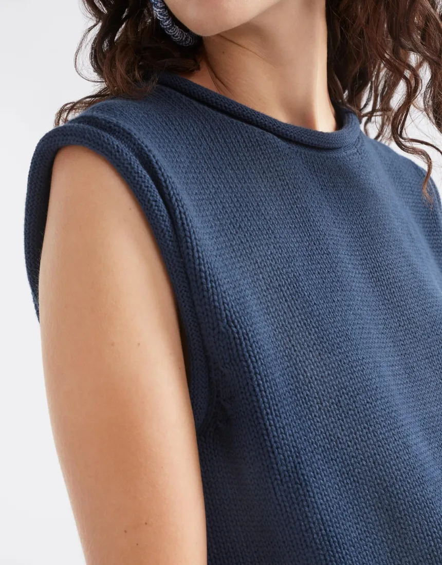 Elk - Lunel Knit Vest Deep Sea Blue