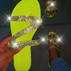 Flat Sole Slippers Flip-Flops Plus Size Low Heels Soft Jelly