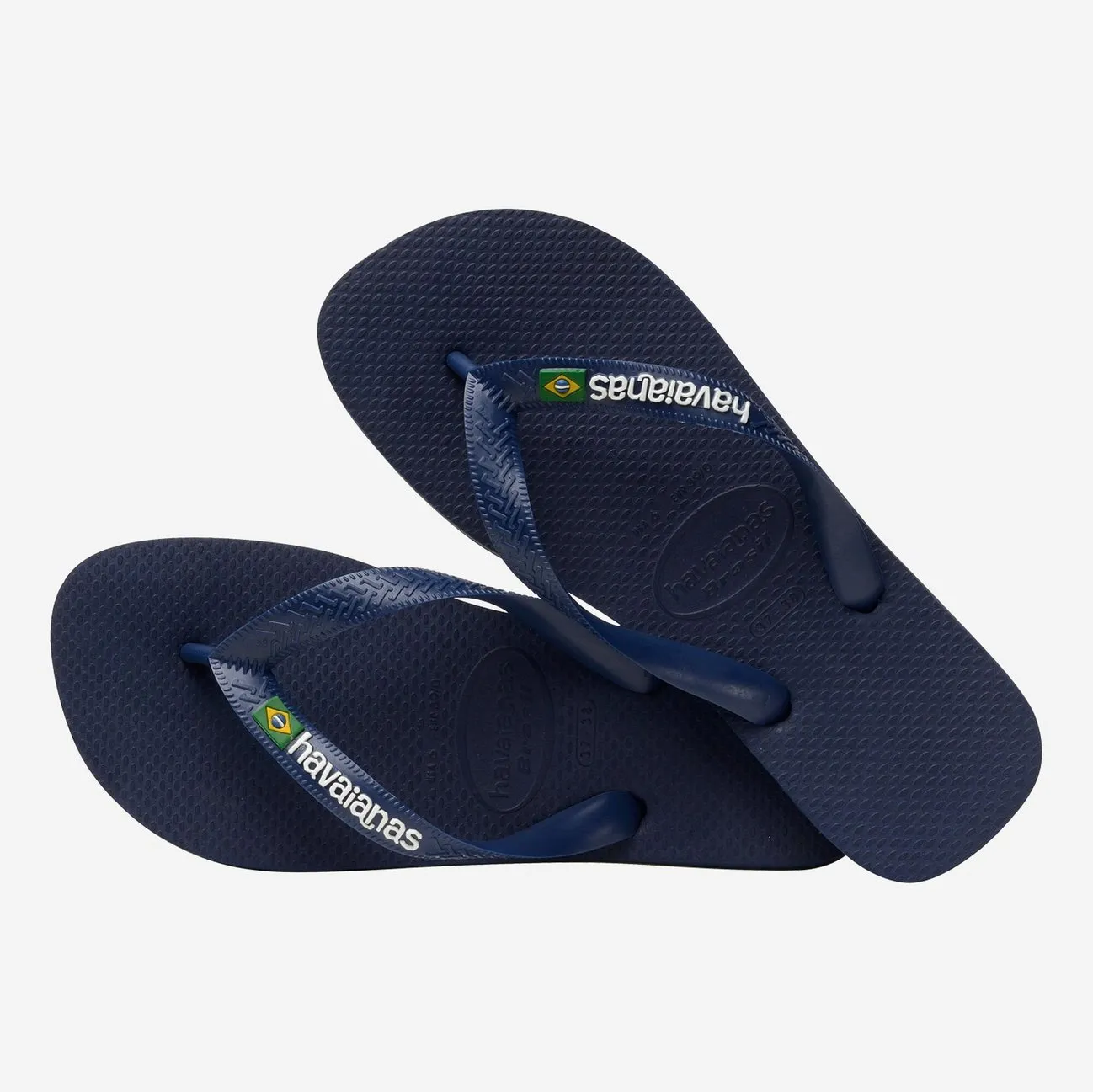 Havaianas Brasil Logo Flip Flops - Marinho Navy Blue