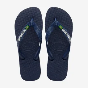 Havaianas Brasil Logo Flip Flops - Marinho Navy Blue