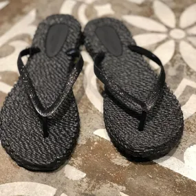 IJH Flip Flop Glitter Black