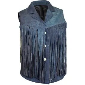 Juan Antonio Women's Fringe Suede Vest