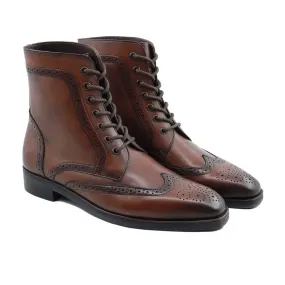 Klagen - Men's Brunish Brown Calf Leather Boot