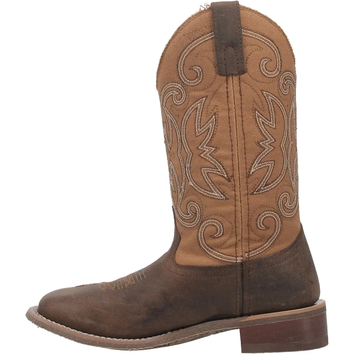 'Laredo' Women's 11 Caney Western Square Toe - Brown / Tan