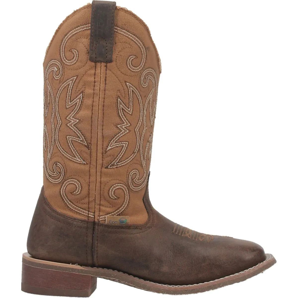 'Laredo' Women's 11 Caney Western Square Toe - Brown / Tan