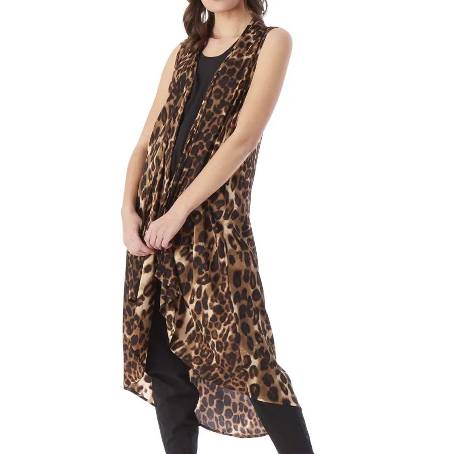 Leopard Long Vest