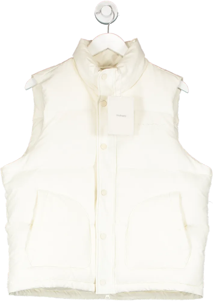 Madhappy Cream Winter Puffer Vest UK XS