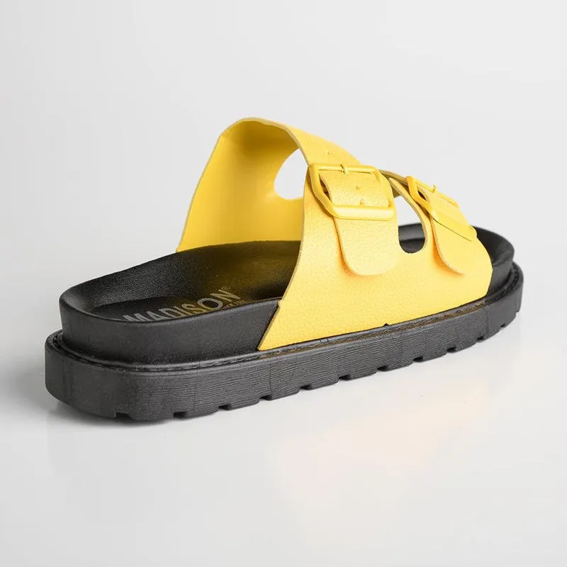 Madison Crystal Platform Sandals - Yellow