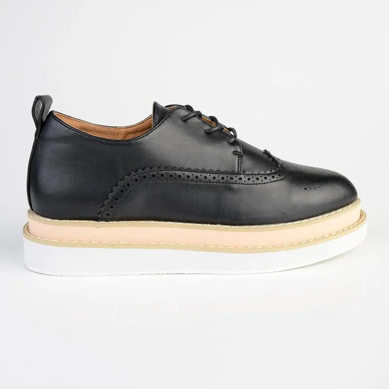 Madison Maya 2 Lace Up Brogues - Black