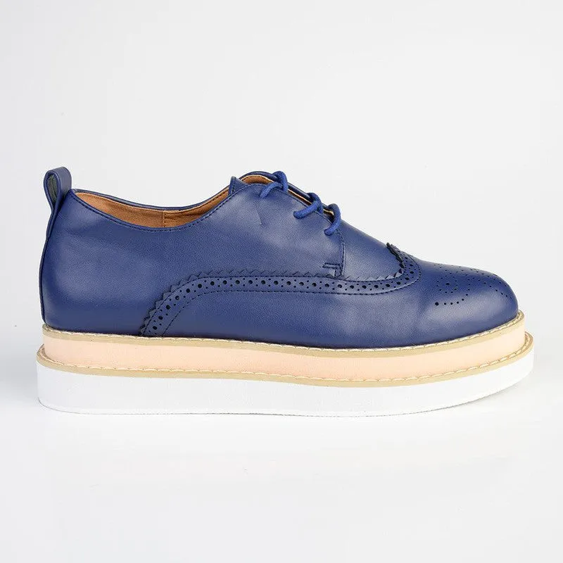 Madison Maya 2 Lace Up Brogues - Dark Blue