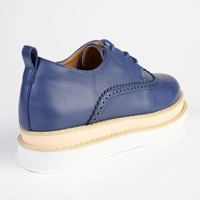 Madison Maya 2 Lace Up Brogues - Dark Blue