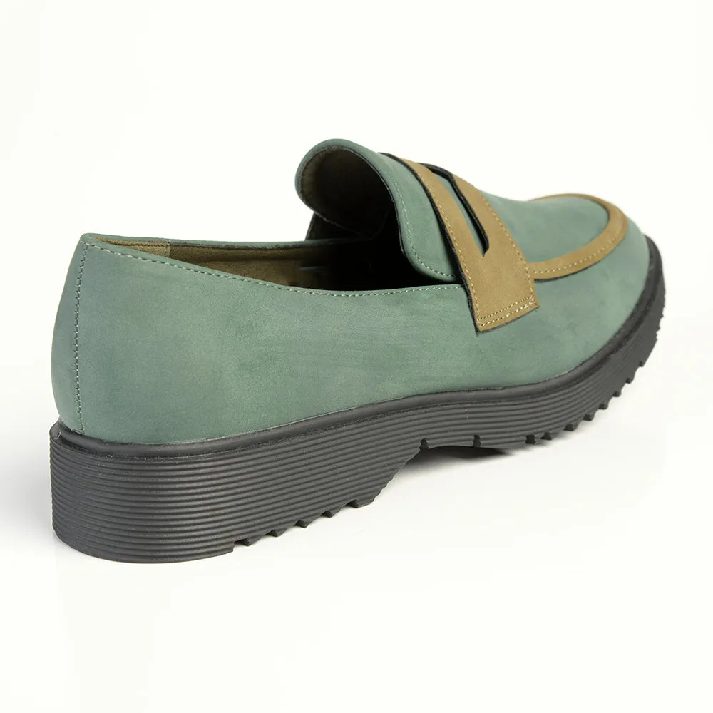 Madison Piper Slip On Brogue - Emerald Green