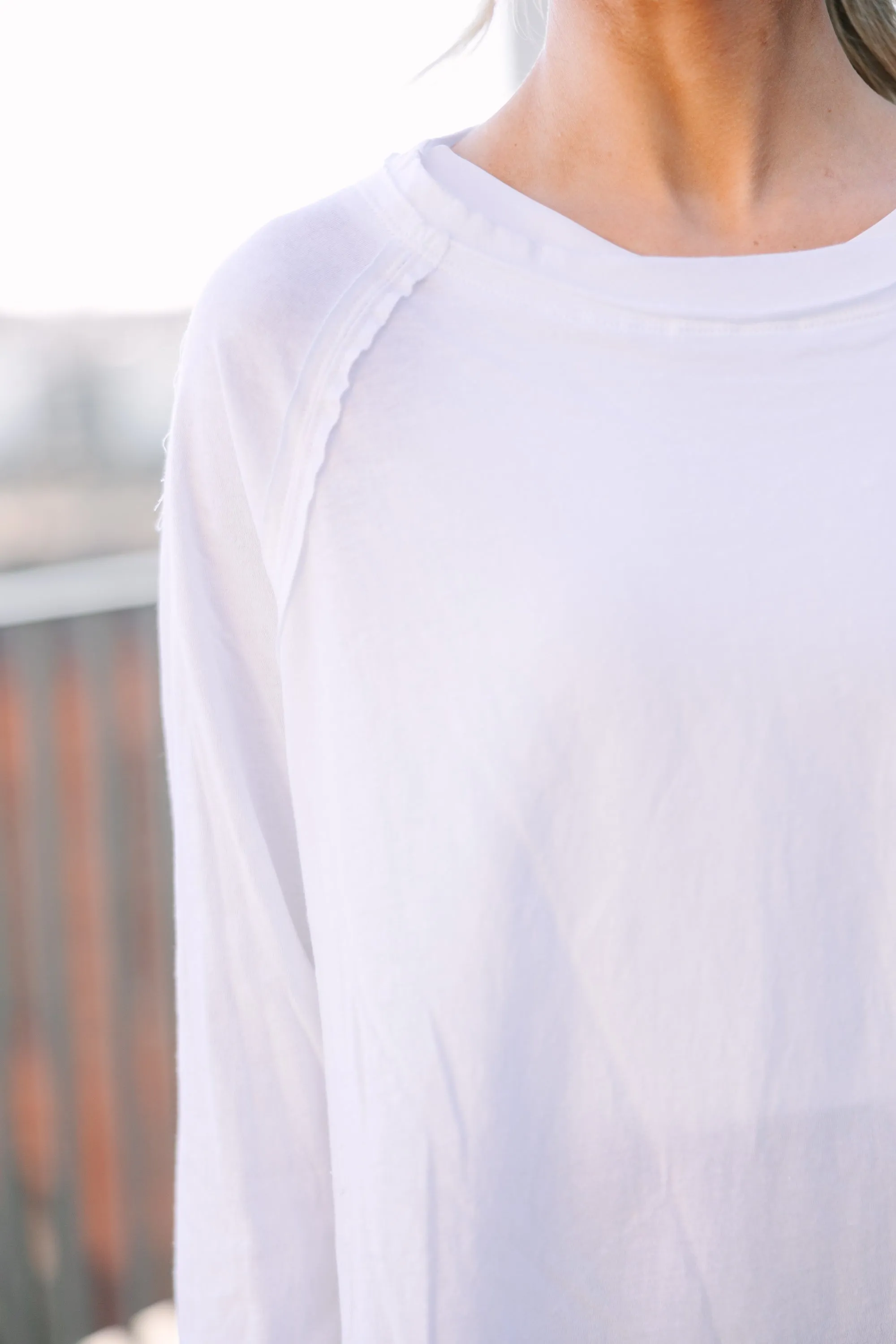 Make It Your Day White Raglan Top