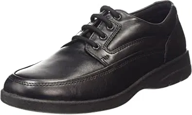 Mens Black Leather Shoes Padders Fire Laced Shoe F Fit Soft Comfort SALE